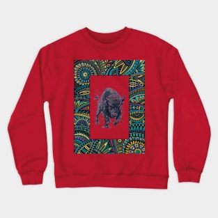 Running of the white Buffalo Crewneck Sweatshirt